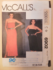 (1979) McCalls 6902 Sewing Pattern Ladies jersey Pullover Strapless Summer Dress