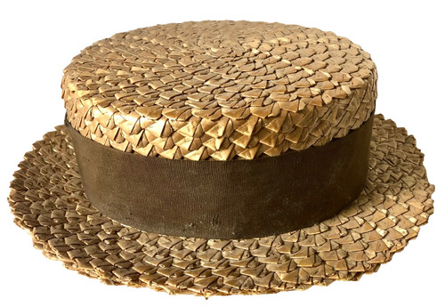 Antique straw hat - hat, 1900