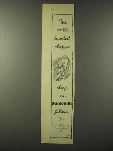 1955 dunlop dunlopillo pillows - dunlopillo,
