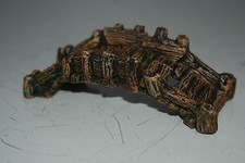 Aquarium Small Dark Detailed Wooden Effect Bridge Ornament Approx 13 x 5 x 5cms 