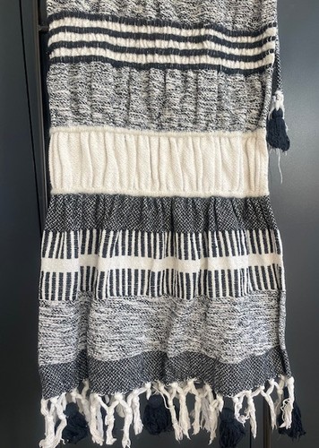 Boho monochrome blanket throw - boho,