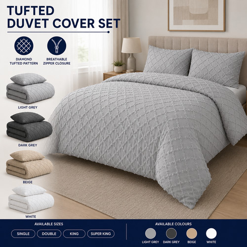 Luxury tufted duvet - tufted, 3pcs