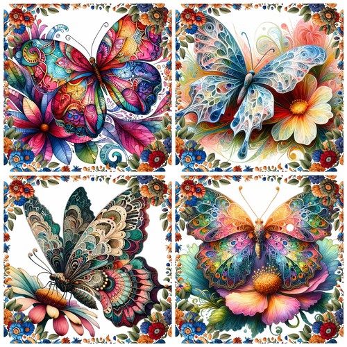 Set fantasy butterfly - set,