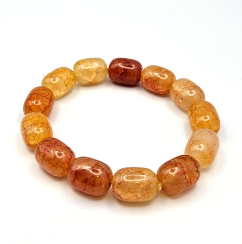 Orange red dragon - red, agate