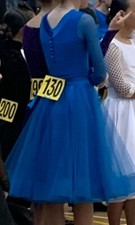 Blue Juvenille Competition Childrens Ballroom & Latin dress Age 8-9 years old