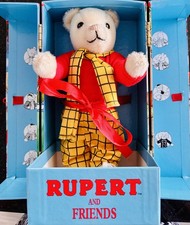 MERRYTHOUGHT “Rupert The Bear”  Hand Made Bear in presentation box