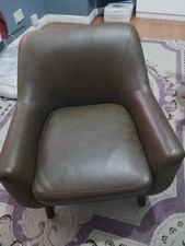 Brown Faux Leather Chair For Children
