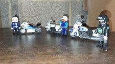 Playmobil Trio Of Police Motor