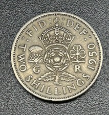 1950 Two Shillings coin