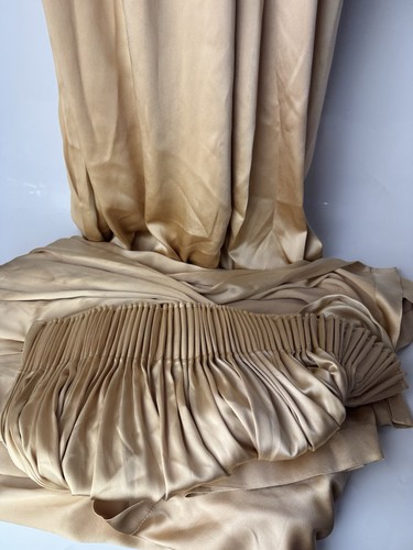 Champagne gold satin curtains - champagne,