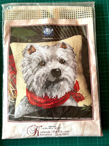 Westie cushion front tapestry - cushion,