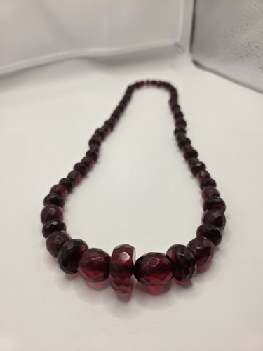 Vintage faceted cherry - faceted,