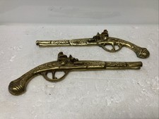 Vintage Pair Brass Wall