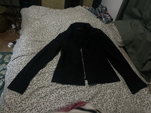 Mango double zip black jacket - double,