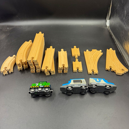 Brio wooden railway track - railway,