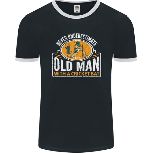 Old man with cricket bat - man,