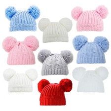 Baby Pom Pom Hat Newborn 0 3 Months Boy Girl Knitted Bobble Spanish Winter Knit