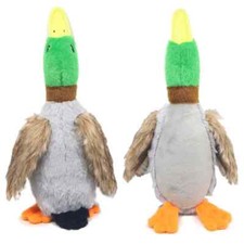 Pet Dog Puppy Mallard Duck Squeaker Sound Play Chew Soft Toy Gift UK Durable