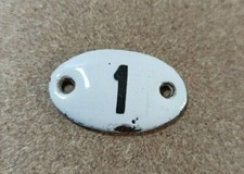 Vintage Enamel Sign Number 1