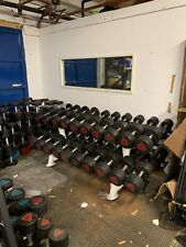 Ziva Commercial Urethane Dumbbells from 32kg -48kg Set With Rack