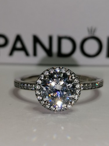 Pandora round sparkle halo - pandora,