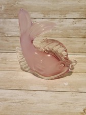 Murano Glass Pink Alabastro Fish Slight Damage