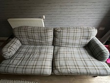 Ikea stocksund green checked 3 seater sofa