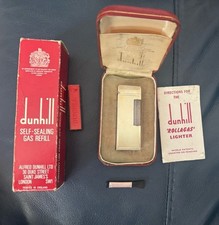 Vintage Dunhill Rollagas gas Lighter In Working Order Boxed With Accessories