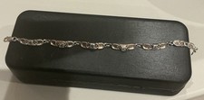 Vintage 925 Silver Rennie Mackintosh  Bracelet  / Blue Topaz / 19cm/ Hallmarked