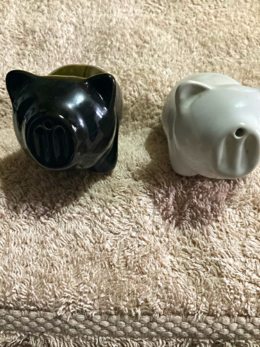 Ceramic pig salt pepper - ceramic,