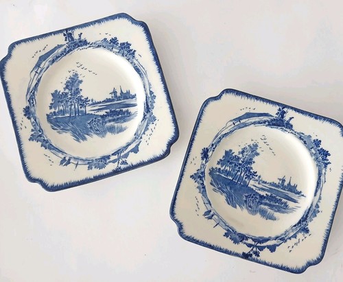 Pair royal doulton blue - pair,