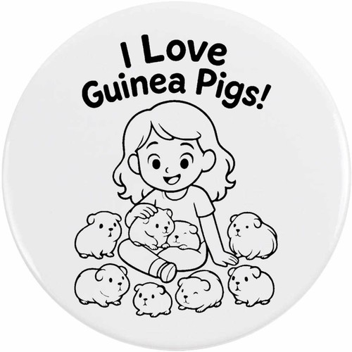 Love guinea pigs button - pigs',