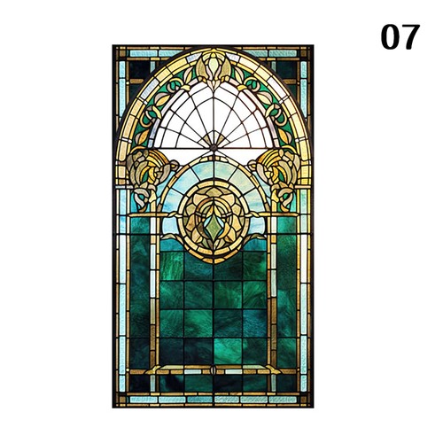 Retro art glass church - church, film