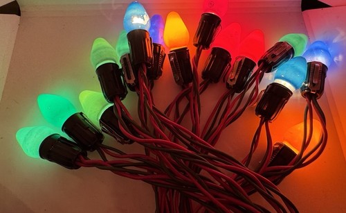 Vintage christmas tree - christmas, lights