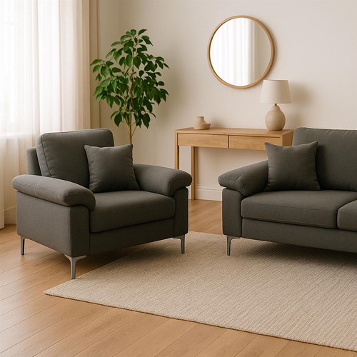 Modern grey fabric - grey, sofa