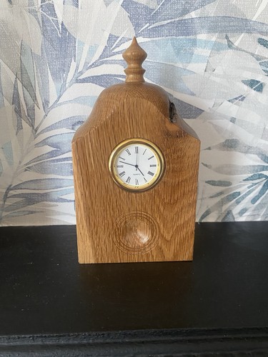 Solid wood mantle clock - wood,