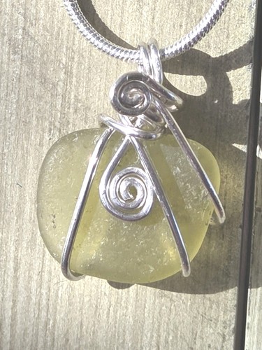 Seaglass necklace ocean energy - seaglass,