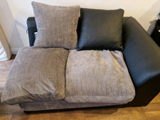 Dylan Byron Corner Group Sofa Right and Left ,Brown and Black, Foam Seats