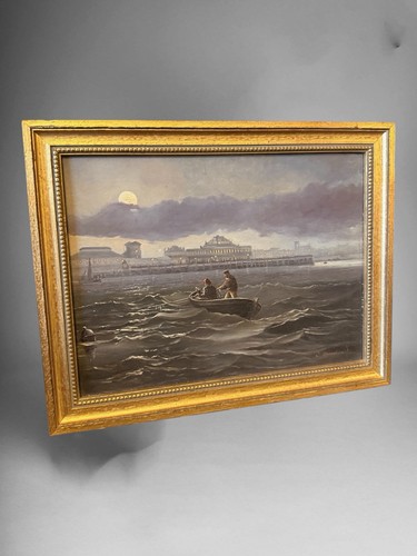 Maritime painting signed - signed, oil