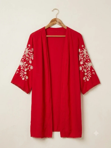 New look red embroidered - red,