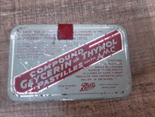 Vintage Boots Compound Glycerin Of Thymol Pastilles With AMC Collectable Tin