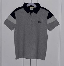 Boys Grey Hugo Boss Polo Shirt