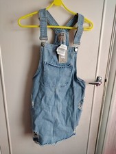 Primark New ladies Ripped Sleeveless Jumpsuit Playsuit dress Jeans uk size 8