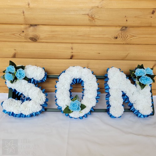 Son funeral flowers - flowers, artificial