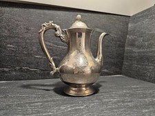Etched Hinged Lid Tea Pot Legs