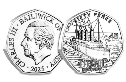 2025 titanic discovery 50p - titanic,