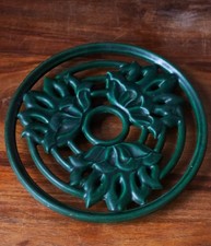Round Cast Iron Trivet, Dark