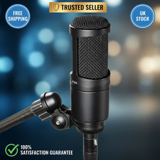 Audio Technica AT-2020 Cardioid Condenser Microphone for Studio - AT2020 XLR