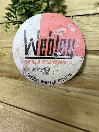 Webley pellets steel sign - pellets,