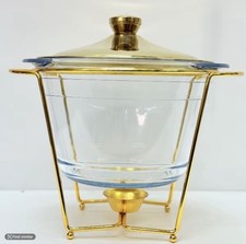 Glass chafing dish - dish, soup